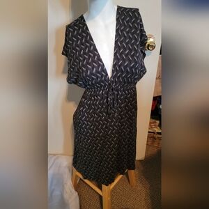 Black and Gray Patterned Dress